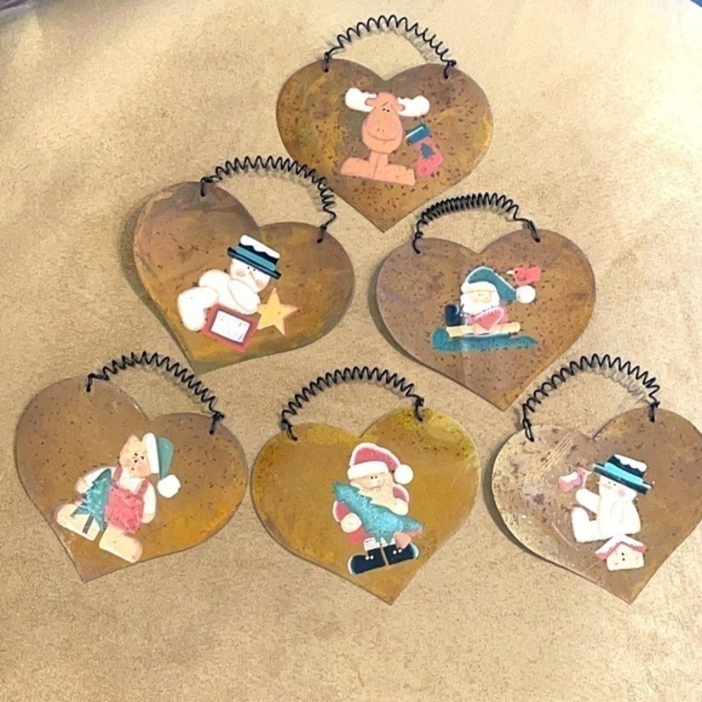 Crazy Mountain Metal Rustic Christmas Ornaments OS